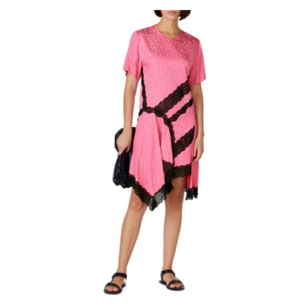KOCHÉ COLLECTIVE Leopard Print Asymmetric Dress, 44EU (Large)